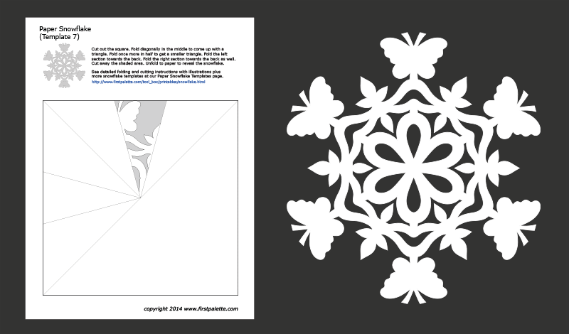 Template Cut Out Paper Snowflake Cutting Stock Vector (Royalty