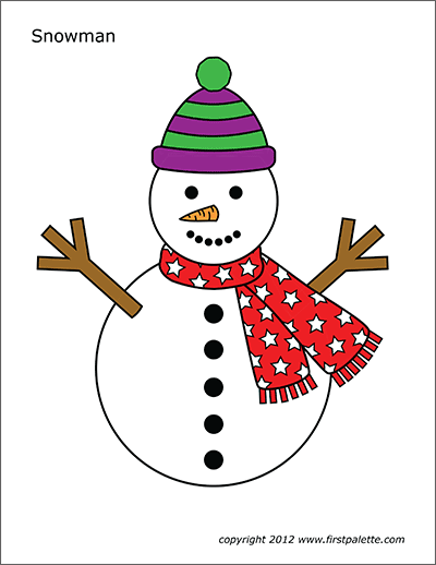 snowman printable template