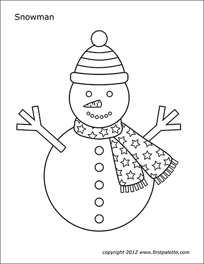 snowman printable template