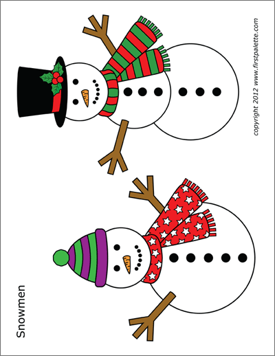 Printable Snowman Coloring Pages