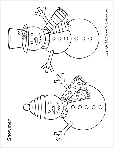 Printable Snowman Coloring Pages