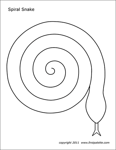 Spiral Or Coiled Snake Template Free Printable Templates Coloring 
