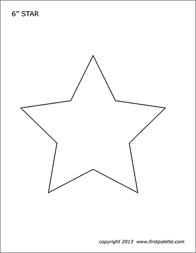 Printable 6-inch star