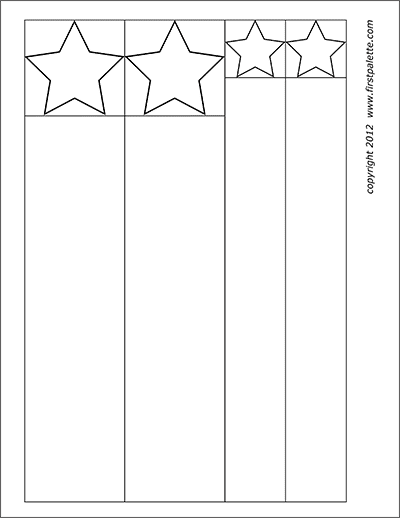 Printable Fold and Cut Stars - 1¼- and 2-inch Stars