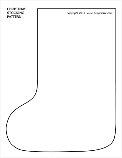 Printable Large Christmas Stocking Pattern