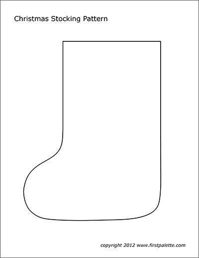 Printable Medium-sized Christmas Stocking Pattern