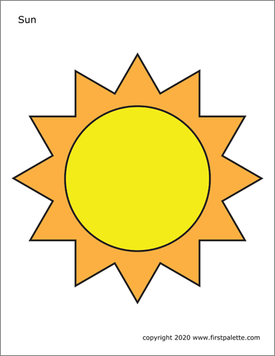 Free Printable Sun Template - FREE PRINTABLE TEMPLATES