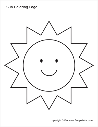 Free Sun Coloring Pages