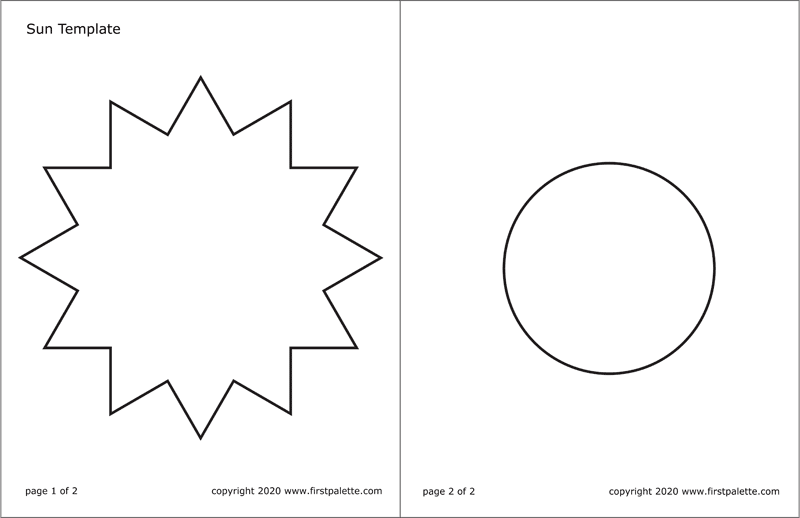 Printable Large Sun Template