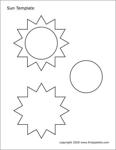 Printable Small Sun Template