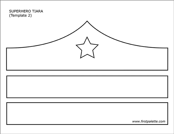 Printable Superhero Tiara Coloring Page