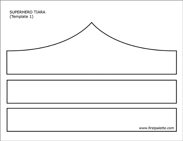 Printable Superhero Plain Tiara Template