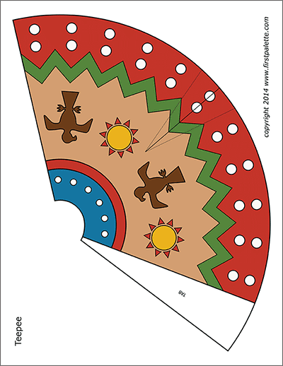 Printable Colored Teepee 