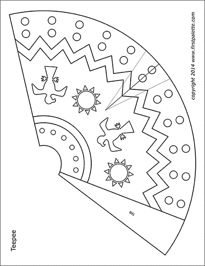 Native American Teepee Templates Free Printable Templates Coloring Pages Firstpalette Com