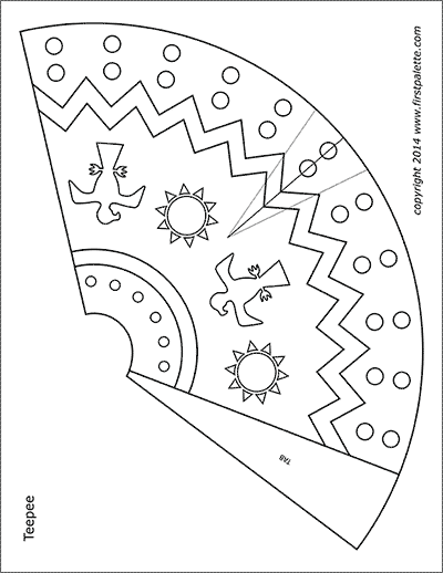 Native American Teepee Templates Free Printable Templates Coloring Native American Teepee Templates Free Printable Templates Coloring