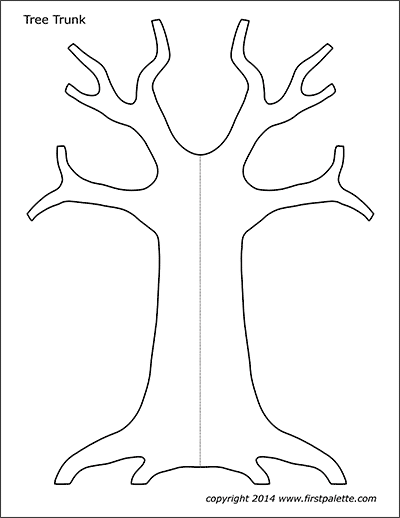 tree trunk coloring page