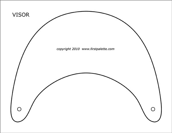 Foam Visor Template | Free Printable Templates & Coloring Pages | FirstPalette.com