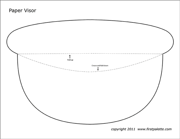 Printable paper visor template