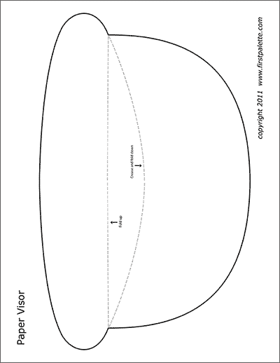 Printable paper visor template