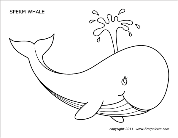 Whale | Free Printable Templates & Coloring Pages | FirstPalette.com