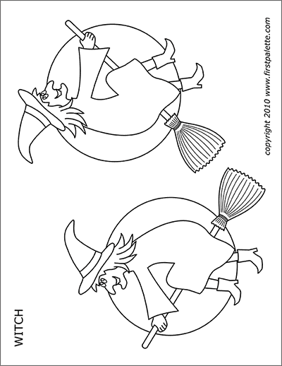 Printable Witches Coloring Page