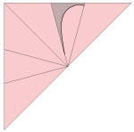 Step 5 - Fold the square in half.