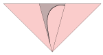 Step 6 - Fold the triangle in half.