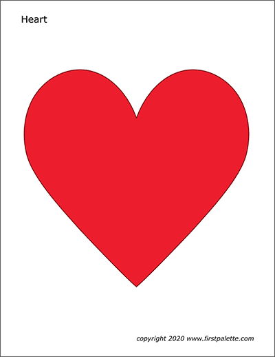 Printable Red Heart - Set 1